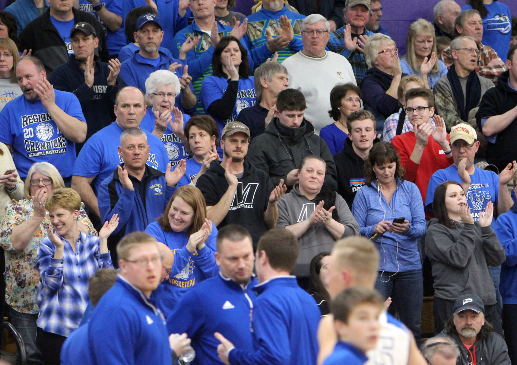 Athens vs McDonell boys basketball at Eau Claire Memorial 3-7-19
